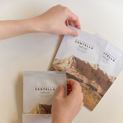 Centella Ampolue Sheet Mask Gray, Purple, Gold